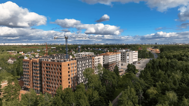 Ход строительства Смарт квартала Лесная Отрада (1-я и 2-я очереди) - август